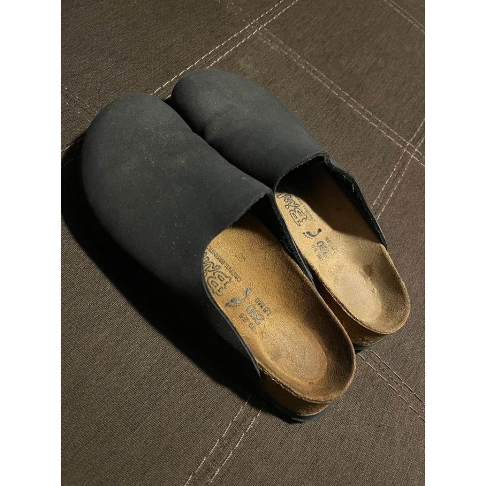 Birkis Birkenstock Slip On Clogs Shoes Black Size 39 Womens Sz 8
